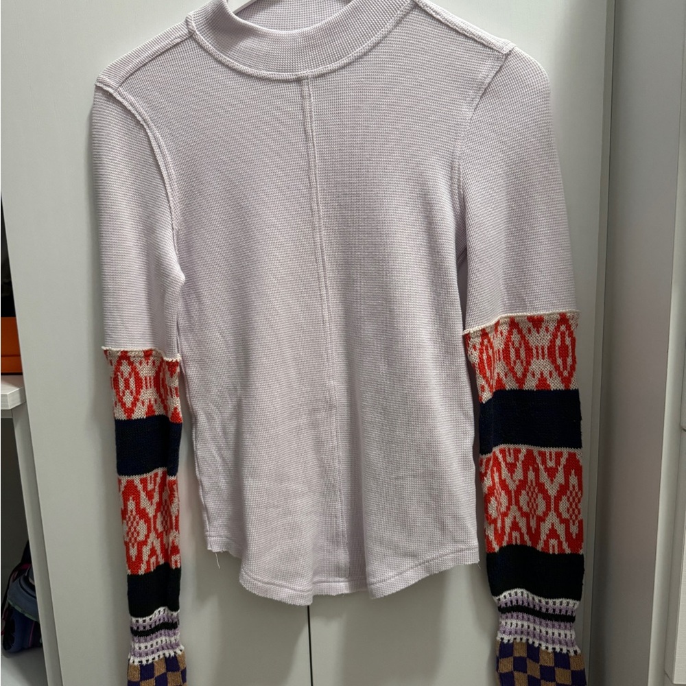 We The Free Lavender Thermal Cuff Long Sleeve